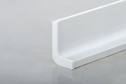 Заглушка левая профиля L с LED подсветкой для фасадов без ручек (ФБР) белый