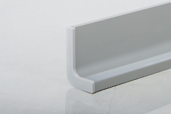 Заглушка ліва в кольорі сірий до профілю ФБР L-образному з LED підсвічуванням