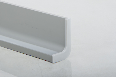 Заглушка правая профиля L с LED подсветкой для фасадов без ручек (ФБР) серый