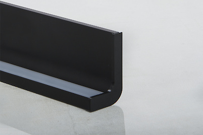 Заглушка правая профиля L с LED подсветкой для фасадов без ручек (ФБР) черный