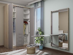 Гладильна доска настенная с металлической сеткой