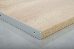 Торцеве обрамлення праве для стільниць 38мм R3 в кольорі алюміній