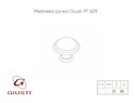 Меблева ручка Giusti РГ 629 P77.01.00.V5G золото