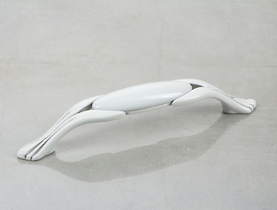 Меблева ручка Giusti РГ 630 M94.00.00.V4G срібло вінтажне з керамікою