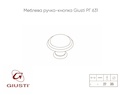 Меблева ручка-кнопка Giusti РГ 631 P77.00.00.V4G срібло
