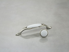 Ручка Giusti РГ 632 M94.00.00.R3G срібло Ноттінгем з керамікою