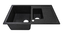 Мойка гранитная прямоугольная Adamant ANILA PLUS 780х500х200, Черный 03