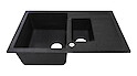 Мойка гранитная прямоугольная Adamant ANILA PLUS 780х500х200, Черный металлик 14