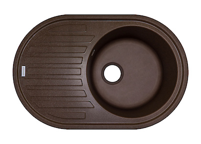 Мийка гранітна овальна Adamant ELLIPSIS 770х500х200, Коричневий 05