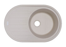 Мойка гранитная овальная Adamant ELLIPSIS 770х500х200, Ivory 08