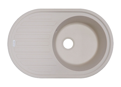 Мийка гранітна овальна Adamant ELLIPSIS 770х500х200, Ivory 08