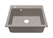 Мойка гранитная квадратная Adamant PRIZMA 590х500х200, Terra 07