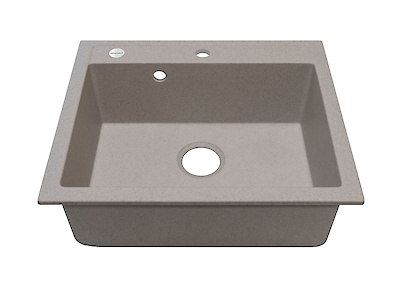 Мийка гранітна квадратна Adamant PRIZMA 590х500х200, Terra 07