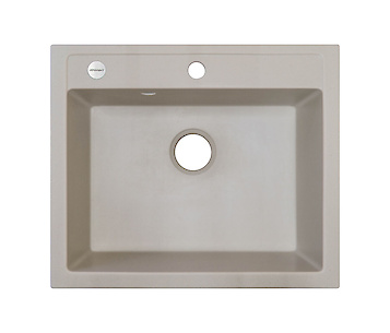 Мийка гранітна квадратна Adamant PRIZMA 590х500х200, Ivory 08