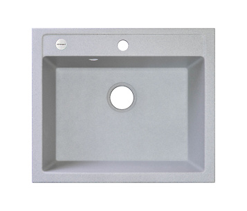 Мийка гранітна  квадратна Adamant PRIZMA 590х500х200, Світло-сірий 09