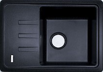 Мойка гранитная прямоугольная Adamant SLIM 620x435x200, Черный 03