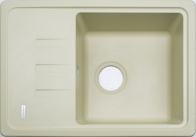 Мийка гранітна прямокутна Adamant SLIM 620x435x200, Ivory 08