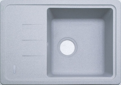 Мийка гранітна прямокутна Adamant SLIM 620x435x200, Світло-сірий 09