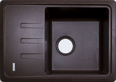 Мийка гранітна прямокутна Adamant SLIM 620x435x200, Мокко 12