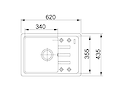 Мойка гранитная прямоугольная Adamant SLIM 620x435x200, Гафит 13