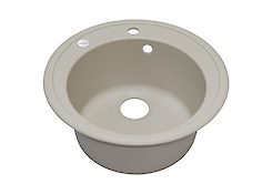 Мойка гранитная круглая Adamant SUN 510x200,, Ivory 08