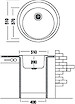 Мойка гранитная круглая Adamant SUN 510x200,, Графит 13