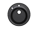 Мойка гранитная круглая Adamant SUN 510x200,, Черный металлик 14