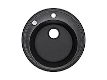 Мойка гранитная круглая Adamant SUN 510x200,, Черный металлик 14