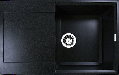 Мийка гранітна прямокутна Adamant HORIZON 790х500х230, Чорний 03