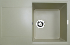 Мийка гранітна прямокутна Adamant HORIZON 790х500х230, Ivory 08