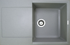 Мийка гранітна прямокутна Adamant HORIZON 790x500x230, Світло-сірий 09