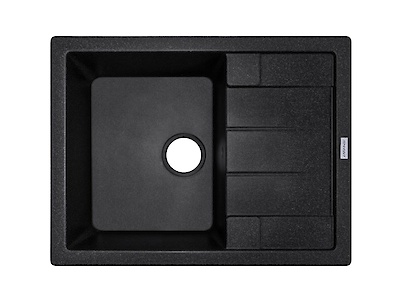 Мийка гранітна прямокутна Adamant ANILA 650х500х200, Чорний 03