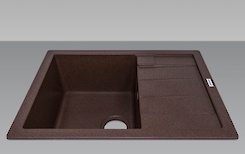 Мийка гранітна прямокутна Adamant ANILA 650х500х200, Коричневий 05