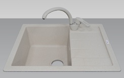 Мийка гранітна прямокутна Adamant ANILA 650х500х200, Avena 06