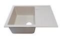 Мойка гранитная прямоугольная Adamant ANILA 650х500х200, Ivory 08