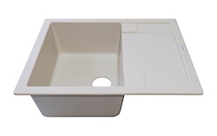 Мийка гранітна прямокутна Adamant ANILA 650х500х200, Ivory 08
