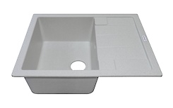 Мийка гранітна прямокутна Adamant ANILA 650х500х200, Світло-сірий 09