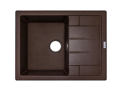 Мийка гранітна прямокутна Adamant ANILA 650х500х200, Мокко 12