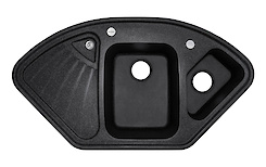 Мийка гранітна кутова Adamant CONSENSUS 1060х575х190, Чорний 03