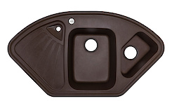 Мийка гранітна кутова Adamant CONSENSUS 1060х575х190, Коричневий 05