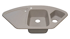 Мийка гранітна кутова Adamant CONSENSUS 1060х575х190, Terra 07