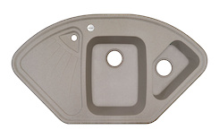 Мийка гранітна кутова Adamant CONSENSUS 1060х575х190, Terra 07