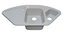 Мийка гранітна кутова Adamant CONSENSUS 1060х575х190, Оld stone 10