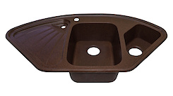 Мийка гранітна кутова Adamant CONSENSUS 1060х575х190, Мокко 12