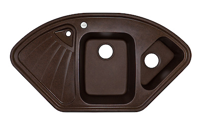 Мийка гранітна кутова Adamant CONSENSUS 1060х575х190, Мокко 12