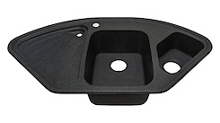 Мийка гранітна кутова Adamant CONSENSUS 1060х575х190, Графіт 13