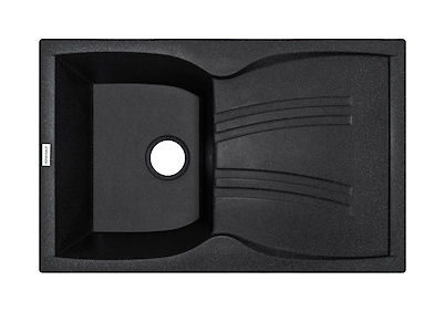 Мийка гранітна прямокутна Adamant NEW LINE 780х500х235, Чорний 03