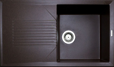 Мийка гранітна прямокутна Adamant NOVAK 860х500х240, Коричневий 05