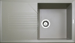 Мийка гранітна прямокутна Adamant NOVAK 860х500х240, Terra 07