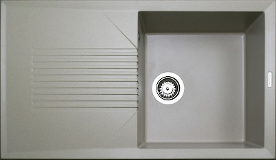 Мийка гранітна прямокутна Adamant NOVAK 860х500х240, Terra 07